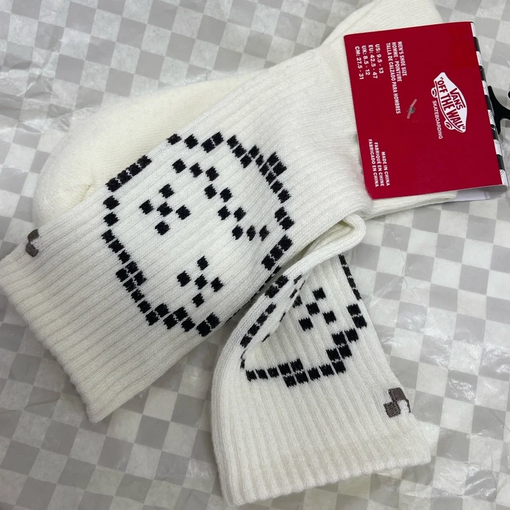 Vans Designer Logo Sport Skater Surfer Crew Cut Socks Vans Skate Clay (1 pair)